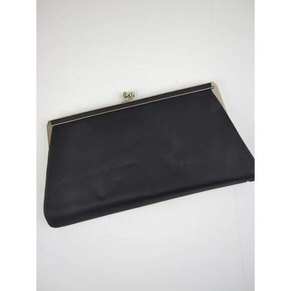 Elegant Black Clutch with Silver Accents - Picture 3 of 10